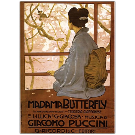'Giacamo Puccini, Madam Butterfly' Canvas Art,35x47
